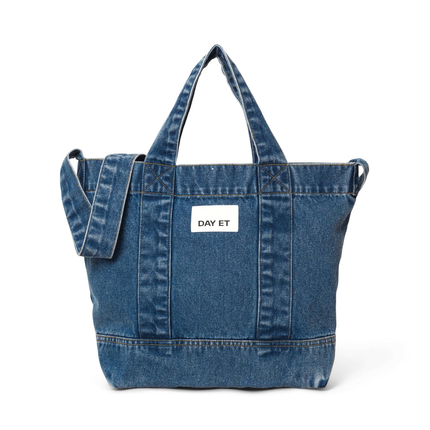Washed crossbody shopper - Medium Denim